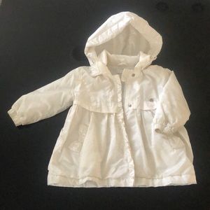 White baby girl coat